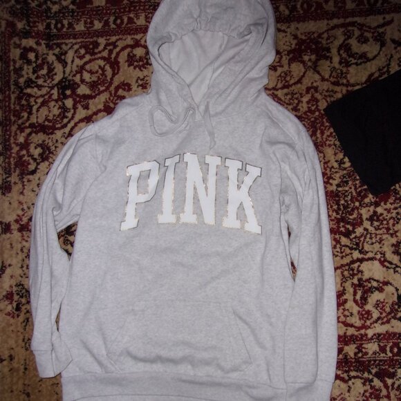 - PINK Victorias secret size small womens sweatshirt vs logo long sleeve hoodie - Picture 2 of 4